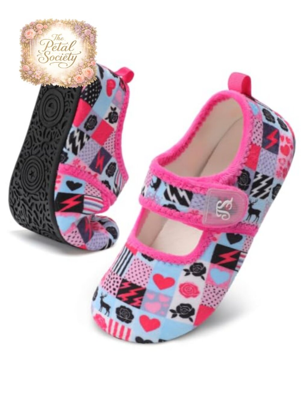Diabetic Slippers Fuzzy House Shoes Indoor Wide Width Adjustable Non-Slip